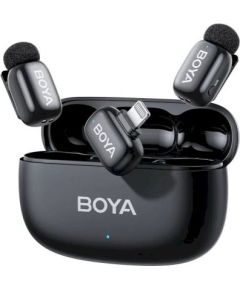BOYA Mini 2-03 Lightning Wireless Microphone Set Bezvadu mikrofonu komplekts (2TX 1xRX) / 2.4GHz / 48kHz/24bit Mikrofoni