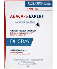 Ducray Anacaps Expert Chronic Hair Loss 90 kapslí - Doplněk stravy proti padání vlasů Духи и косметика
