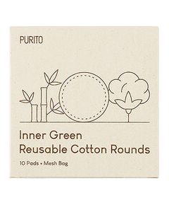 Purito Inner Green Reusable Cotton Rounds 10 pcs Ķermeņa kosmētika