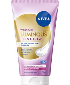 Nivea Luminous Skin Glow Wash Gel - Čisticí pleťový gel 150ml Ķermeņa kosmētika