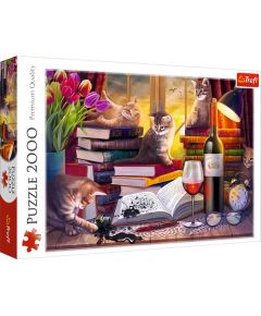 TREFL Пазл Кошачий вечер, 2000 шт. Пазлы
