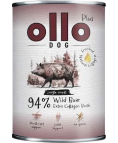 Ollo Plus Kolagen Dzik 400g puszka dla psa Suņu barība