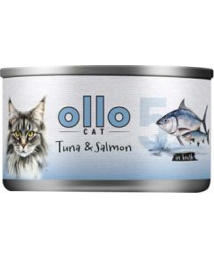 Ollo Tuna with Salmon in Broth Nr 5 70g Консервы кошек