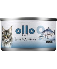 Ollo Tuna with Anchovy in Broth Nr 9 70g Консервы кошек