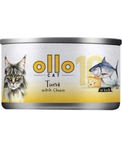Ollo Tuna with Cheese in Broth Nr 10 70g Консервы кошек