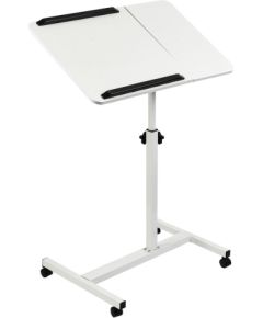 Maclean mobile desk/laptop stand, white, height adjustment 59-89cm, max. 30kg , MC-121 W Jaunumi -Dārzam