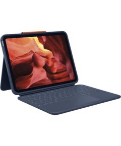 Logitech Rugged Combo 4 Touch (blue, DE layout, for iPad 10th Gen. & iPad A16) Klaviatūras