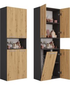 Top E Shop Topeshop NEL 1K DK ANT/ART KP bathroom storage cabinet Graphite, Oak Новинки Для дома и сада 