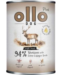 Ollo Plus Kolagen Jeleń 400g puszka dla psa Suņu barība