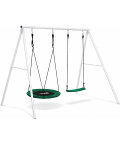 Lean Sport Garden Swing Stork's Nest Seat 2in1 Frame White 210x170 cm Jaunumi, Bērnu preces