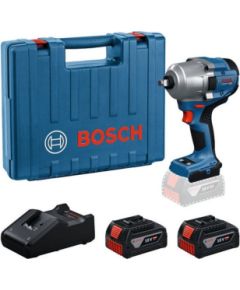 Triecienatslēga Bosch GDS 18V-780; 18 V; 2x5,0 Ah akum. + lādētājs Trieciena uzgriežņu pistoles ar akumulatoru
