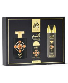 Lattafa Al Qiam Gold Dárková sada EDP 100, deospray 200 ml a EDP 20 ml 100ml Dāvanu komplekti