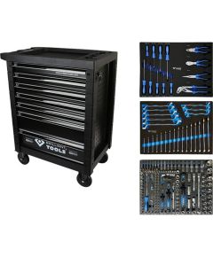 Instrumentu ratiņi ar instrumentiem Brilliant Tools BT153207; 207 gab. Darbagaldi un darbnīcu mēbeles 