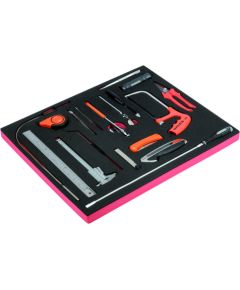Bahco Tool set (knives, hacksaw, mirror, measuring tape, scriber, flex tools. etc) 18pcs in a foam Наборы инструментов