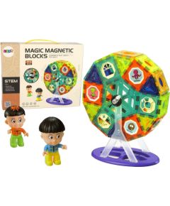 LeanToys Klocki Magnetyczne Budowle 3D Diabelski Młyn Karuzela 71 Elementów Konstruktori 