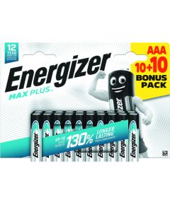Energizer Max Plus LR03 BL10+10 AAA Baterijas un akumulatori