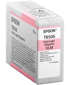 Epson T85060N ink, Light magenta Epson Epson C13T85060N Epson T8506 - vivid light magenta - original - ink cartridge Ink cartridge Vivid light magenta Lāzerprinteru izejmateriāli