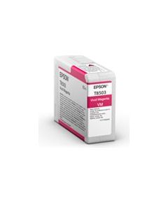 Epson T85030N Singlepack ink, Vivid Magenta Epson Epson T8503 Epson T8503 - vivid magenta - original - ink cartridge Ink cartridge Vivid magenta Lāzerprinteru izejmateriāli