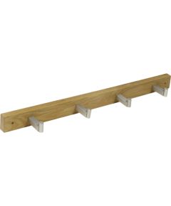 Настенная вешалка MONDEO 51,5x4,5cм, 4-крючки, дерево: дуб, обработка: промасленный. Новинки Для дома и сада 