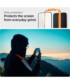 Spigen   Spigen ALM Glass FC Tempered Glass for iPhone 15 Pro - Black 2 pcs. Защитная пленка для экрана