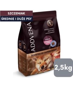 ADDVENA BOOSTED BY SUPERFOODS dla szczeniąt średnich i dużych ras 2,5kg Suņu barība