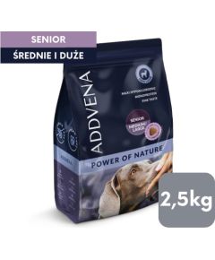 ADDVENA POWER OF NATURE dla starszych psów średnich i dużych ras 2,5kg Suņu barība