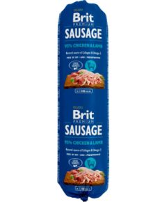 BRIT Premium Sausage Chicken Lamb Karma mokra dla psa 800g Suņu barība