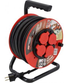 Pagarinātājs saritināms uz spoles AWTools AW70225; 3x2,5 mm²; 30 m Strāvas pagarinātāji