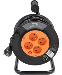 Pagarinātājs saritināms uz spoles Sthor 82692; 25 m; 3Gx1,0 mm² Strāvas pagarinātāji