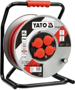 Pagarinātājs saritināms uz spoles Yato YT-8107; 40 m Strāvas pagarinātāji