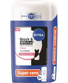 Nivea B&W Invisible Clear Duo - Sada tuhých antiperspirantů 50ml Духи и косметика