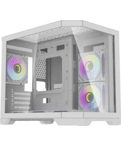 Darkflash Darflash FT418 computer case + 6 aRGB fans (white) Datoru korpusi