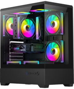 DarkFlash C365 computer case (black) + 5 fans Datoru korpusi