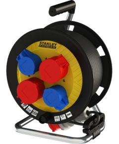 Pagarinātājs saritināms uz spoles Stanley SXECFM2EWSE; 25 m; 5x1,5 mm² Strāvas pagarinātāji