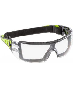 Aizsargbrilles Hogert HT5K011; caurspīdīgs/zaļi Citi darbarīki un piederumi