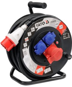 Pagarinātājs saritināms uz spoles Yato YT-8120; 25 m; 5x2,5 mm² Strāvas pagarinātāji
