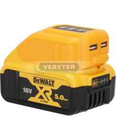 Akumulatoru adapteris Ahlio saderīgs ar DeWalt 12-18V -> USB (x2) Tālruņa akumulatoru uzlādēšanai Bateriju uzlādes iekārtas