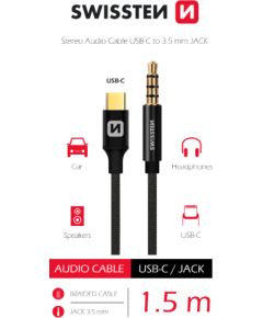 Swissten Textile Audio Adapteris USB-C / 3.5 mm / 1.5m Jaunumi - Audio-Video