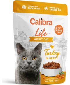 CALIBRA Cat Life Adult Turkey in gravy - wet cat food - 85g Kaķu konservi