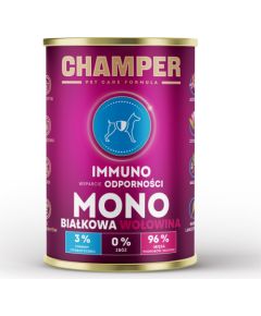 CHAMPER Immuno Beef - wet dog food - 400g Suņu barība