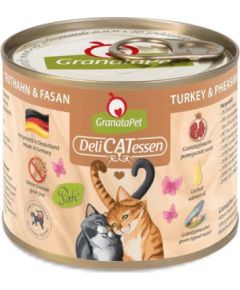 Fox4pets GRANATAPET DeliCATessen Turkey and pheasant - wet cat food - 200g Kaķu konservi