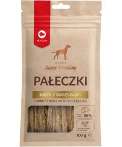MACED Turkey sticks with vegetables - Dog treat - 100g Suņu barība