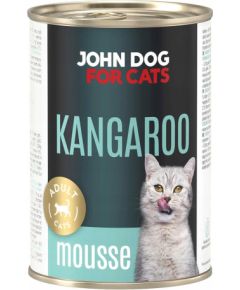 JOHN DOG For cats Kangaroo Mousse - wet cat food - 400g Kaķu konservi