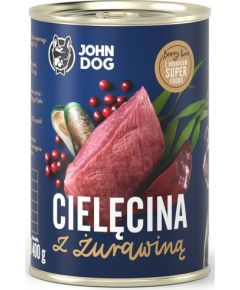 John Dog BERRY Adult cielęcina z żurawiną 800g Suņu barība