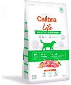 CALIBRA Life Adult Medium Breed Lamb - dry dog food - 12kg Suņu barība