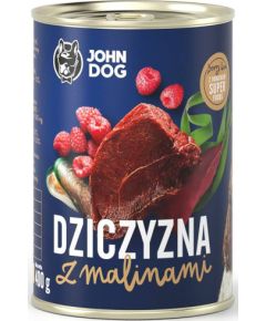 John Dog BERRY Adult dziczyzna z malinami 400g Suņu barība