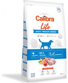 CALIBRA Life Adult Medium breed Chicken - dry dog food - 12kg Suņu barība
