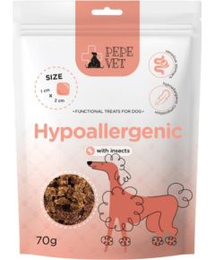 Paka Zwierzaka PEPE VET Hypoallergenic Insect - dog treat - 70g Suņu barība