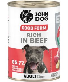 John Dog GOOD FORM DOROSŁY WOŁOWINĘ KARMA 400g Suņu barība