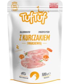 Tuftuf TUF TUF Ground Chicken with Carrots - wet dog food - 500g Suņu barība